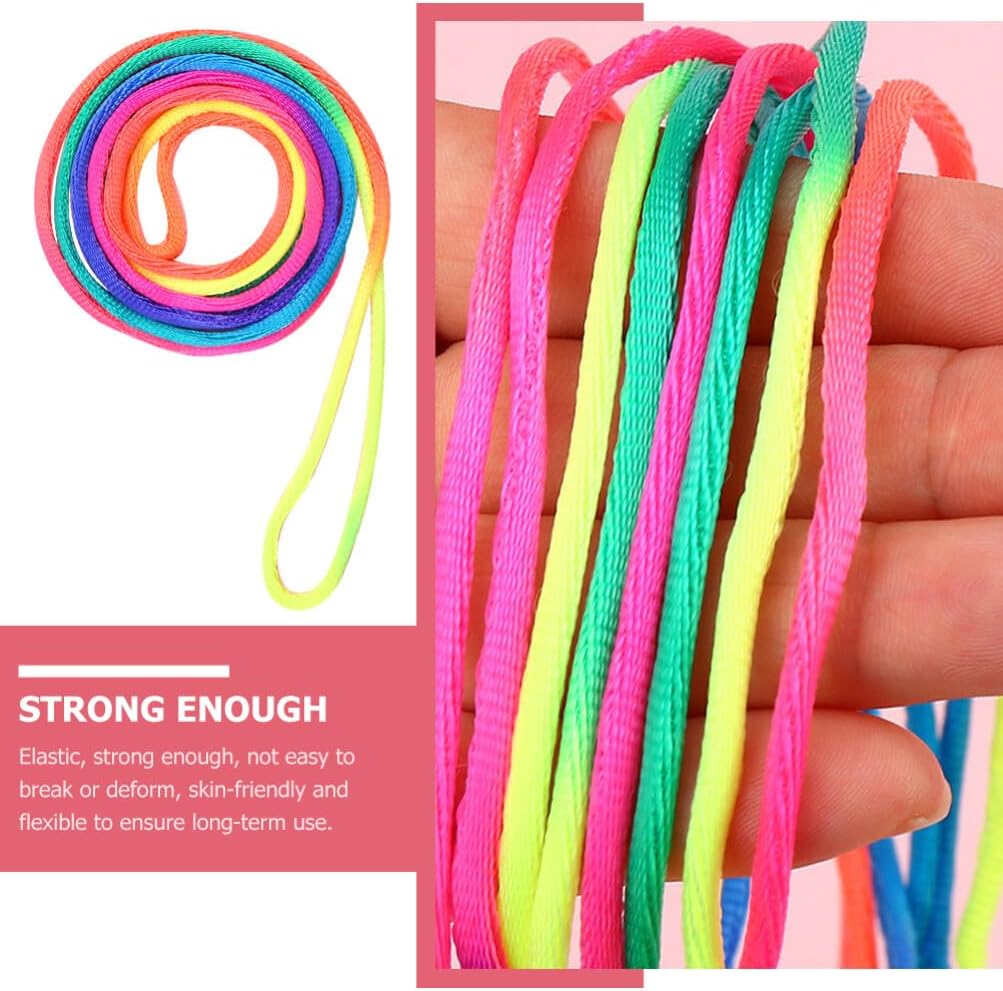 1 Set Colored Rope Finger Rope Toys Kids Toys Hand Game Toys Cats Cradle Hand Game Rope Kids Playthings Cradle Rope Game Finger Traps for Kids Finger Playthings Party Supplies