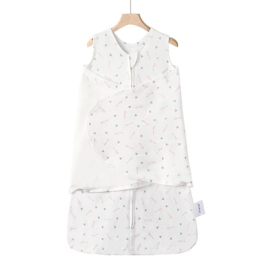 Swaddle-Blanket Baby Girl & Boy Swaddles Newborn Infant Transition 100% Cotton Wrap Blankets, 3-Way Adjustable Wearable Blanket, TOG 1.0 (Love, Small, 0-3 Month)