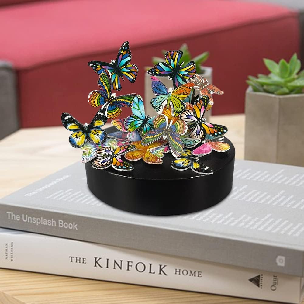 Desk Sculpture Butterflies Desktop Stress Relief Toy Fidget Toy for Anxiety Office Gift (22pcs Butterflies)