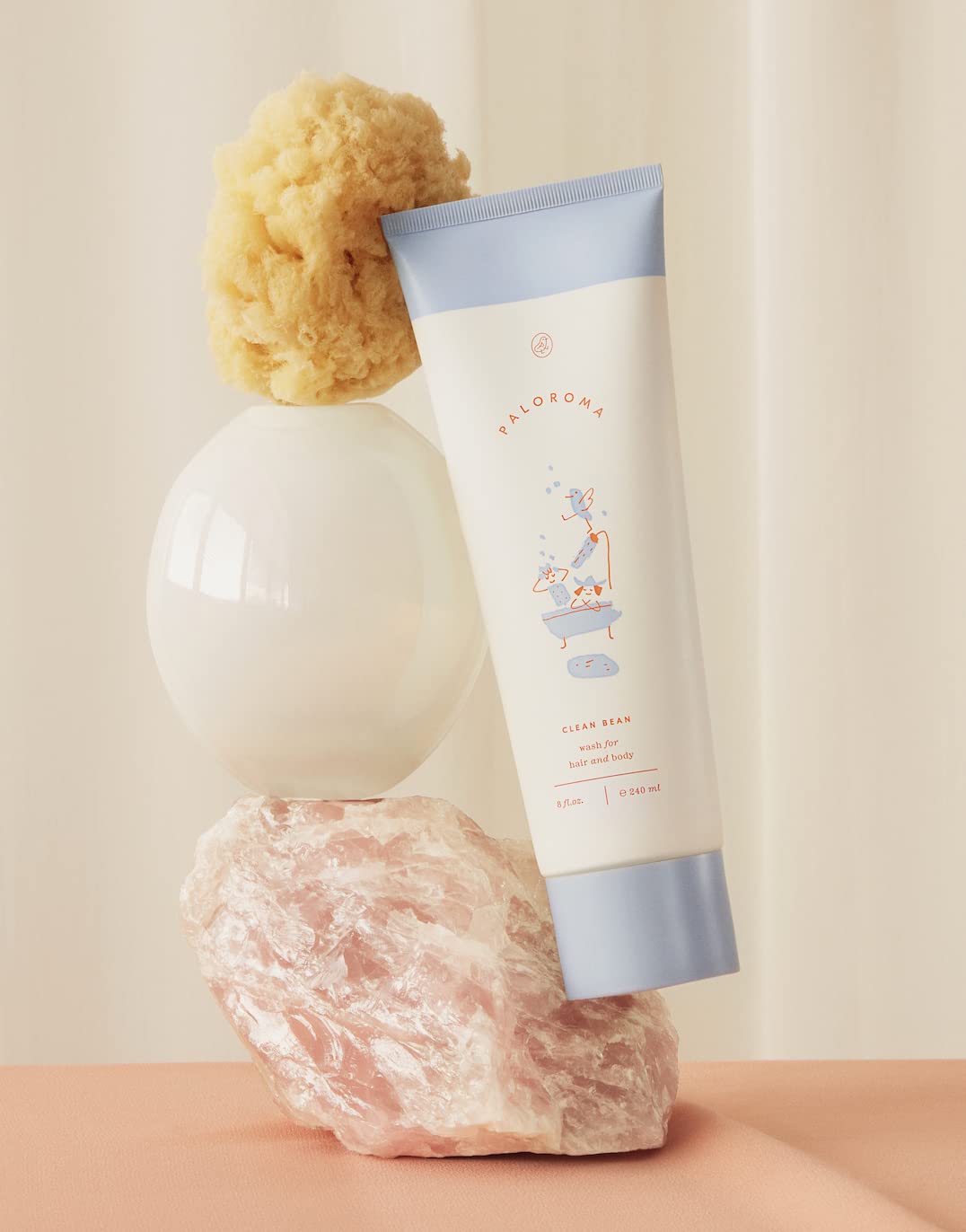 Paloroma Clean Bean wash for hair and body (Baby & Kids) Non-Toxic, Fragrance-Free