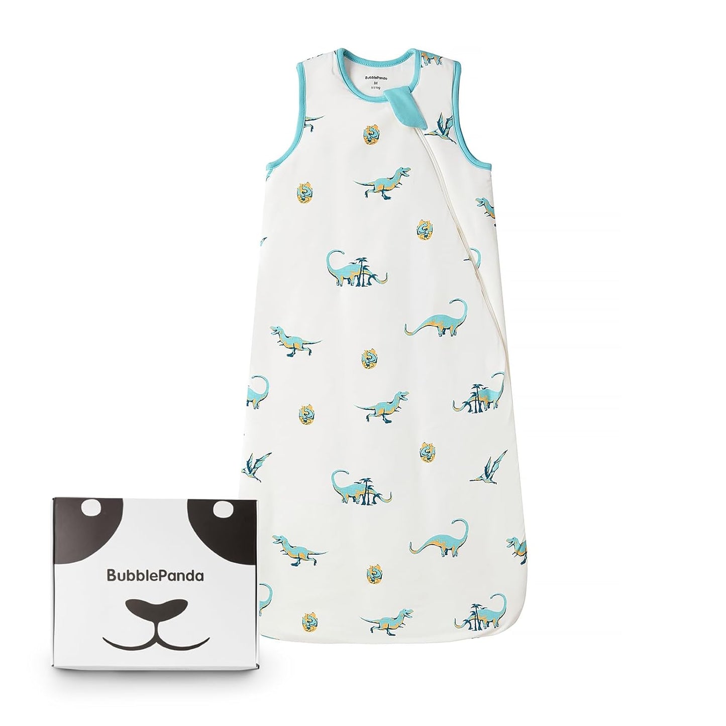 BubblePanda Rayon Made from Bamboo Sleep Sack 6-12 Months 0.5 Tog Soft Lightweight Toddler Sleep Sack for Babies 2-Way Zipper Wearable Blanket Baby 6 Months