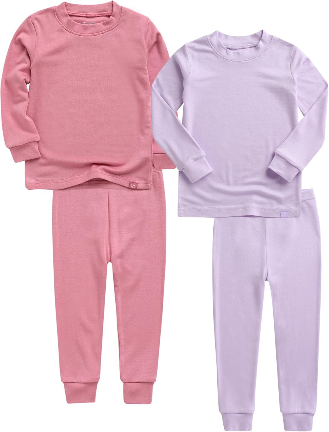 VAENAIT 6M-12Y Toddler Kids Girls Boys Soft Comfy Modal Tencel Solid Raglan Sleepwear Pajamas Pjs 2pcs/4pcs Set