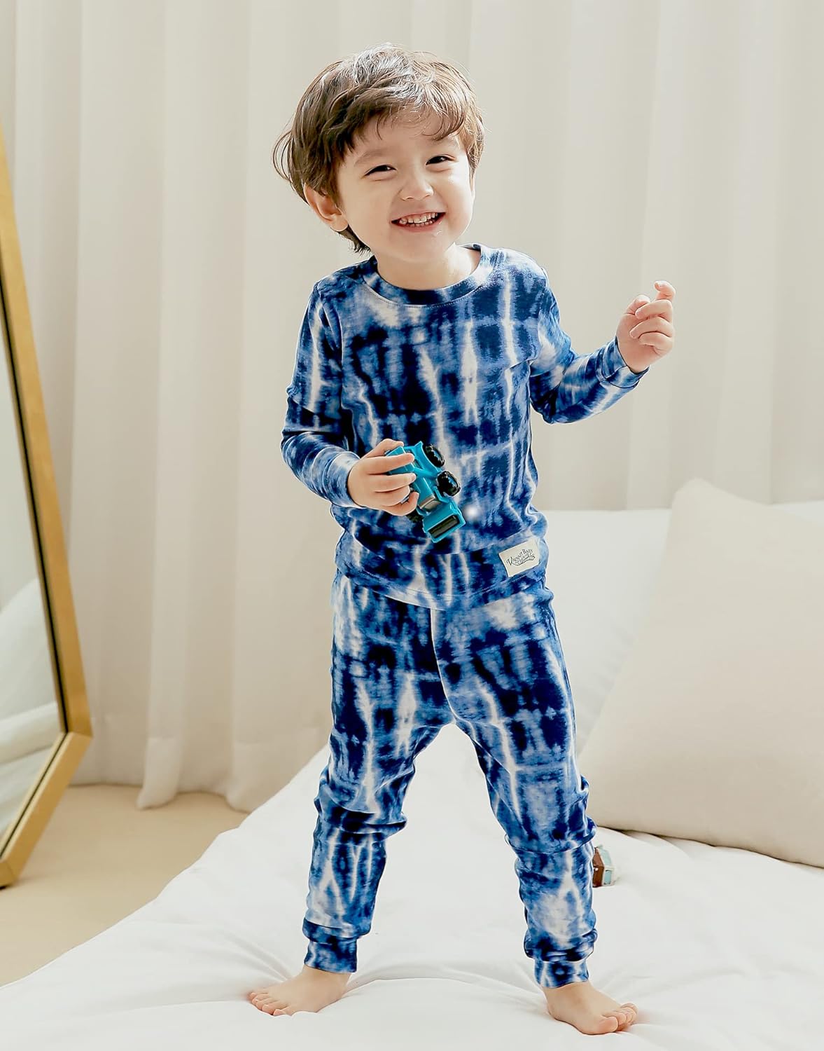 VAENAIT BABY 12M-12Y Toddler Kids Boys Girls 100% Cotton Marbling Tiedye Sung Fit Sleepwear Pajamas 2pcs Pjs Set