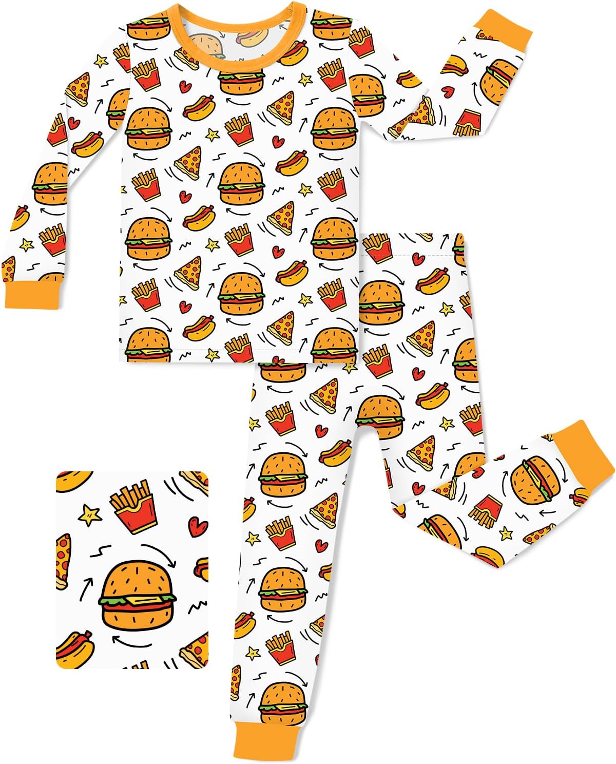 Bamboo Viscose Toddler Pajamas Boys Girls Baby 12M-8Y Pjs Sets Kids 2pcs Snug fit Long-Sleeve Sleepwear