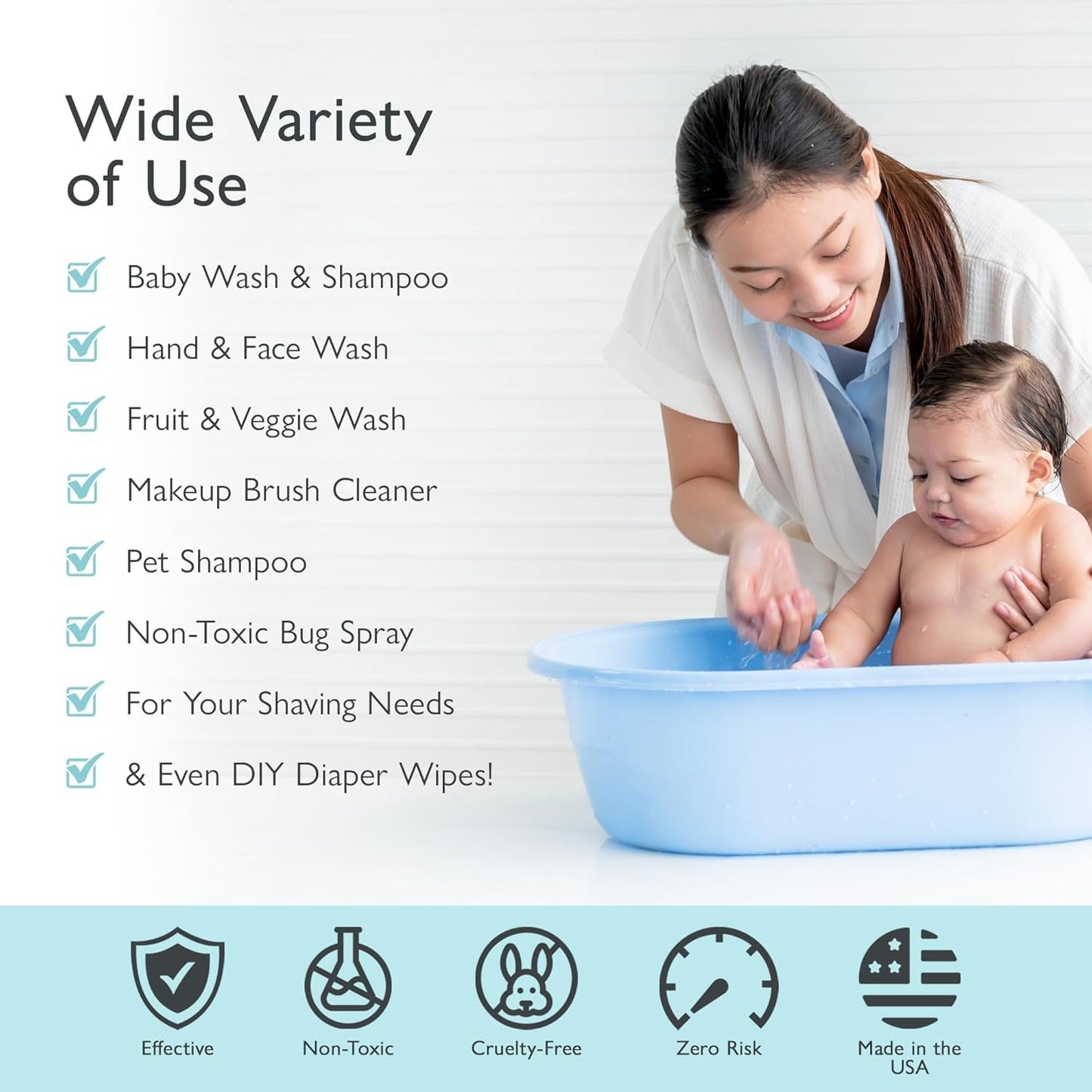 SoCal Suds & Company 2oz Organic Foaming Baby Wash & Shampoo - Fragrance Free- 2 Pack