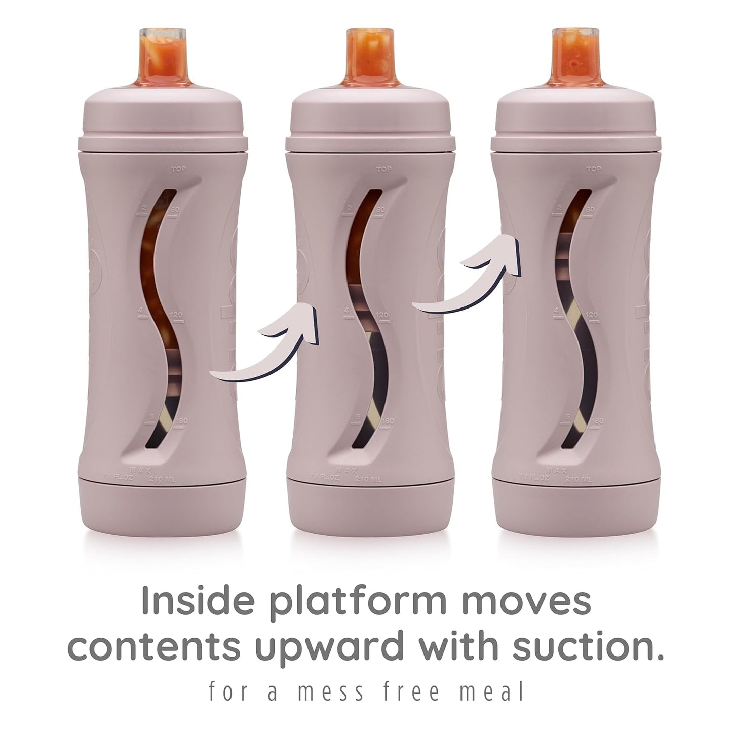 Subo Baby Food Bottle | No Mess Baby Toddler Self Feeder | Squeeze Free Design for Purees, Smoothies, Yogurt, Oatmeal, or Thickened Liquids | Reusable Silicone Washable Cup (Musk)