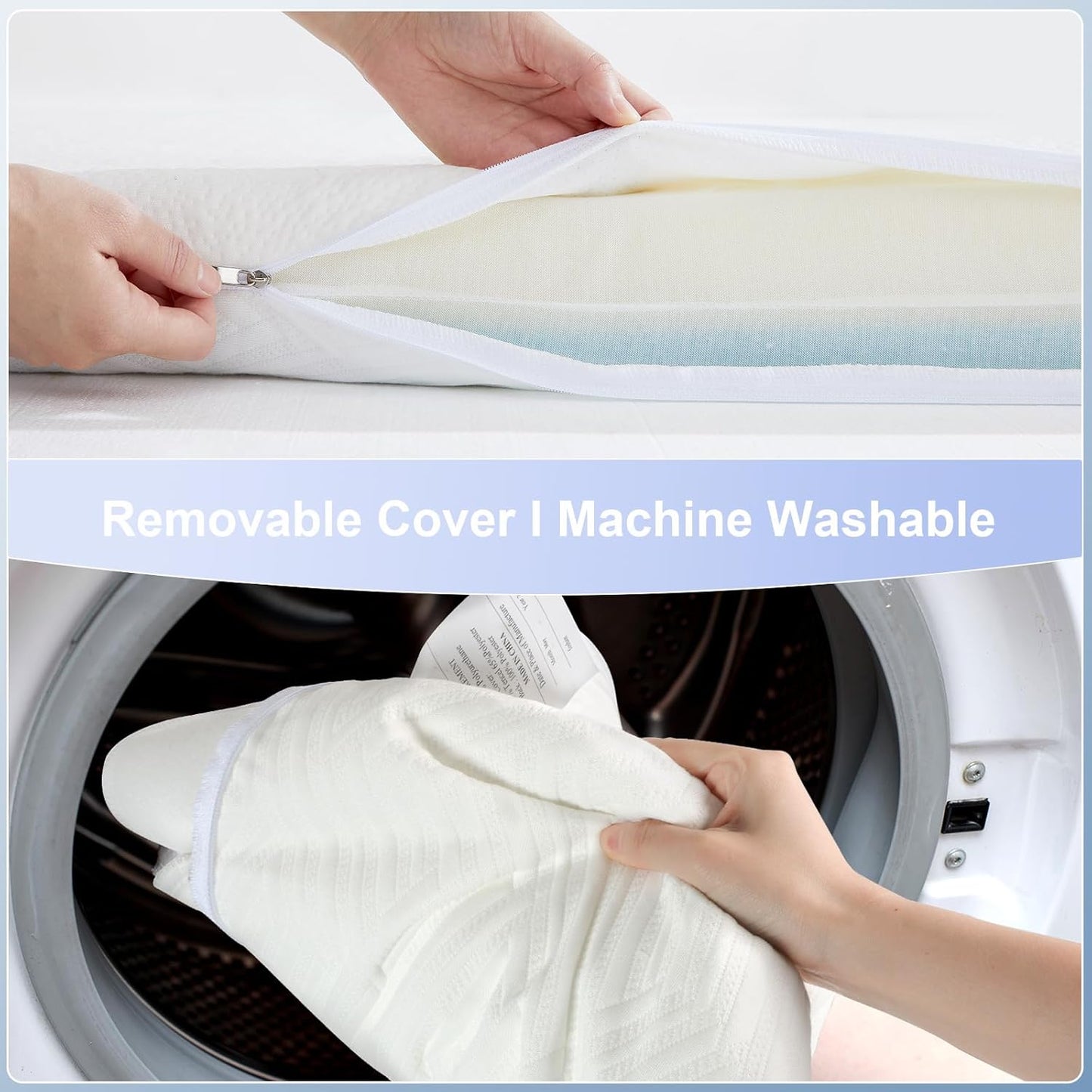 NeoBorn Pack and Play Mattress, 38 x 26 Pack N Play Mattress for Babies and Toddlers, Dual Sided Comfort Gel Memory Foam Mattress with Removable Breathable Soft Tencel Cover