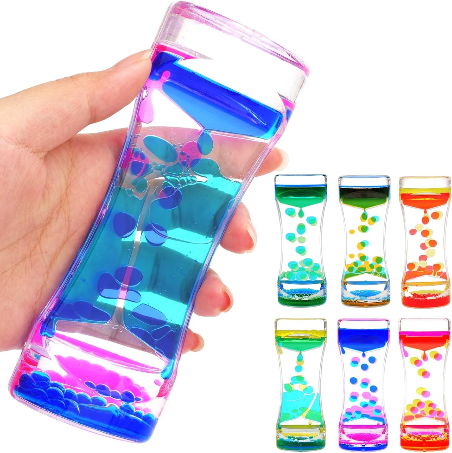 Liquid Motion Bubbler Sensory Toys - 6 Pack Liquid Timer Sensory Toys for Autistic Children, Liquid Motion Toys Or Motion Bubbler Sensory Timer for Playful Learning and Sensory Exploration