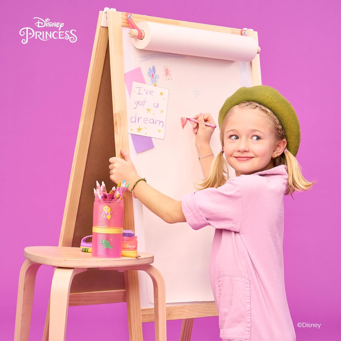 Whiskware Disney Princess Tangled, Stackable Snack Containers for Kids, 3 Stackable Snack Cups for School or Travel, Formula and Cupholder Friendly, Rapunzel and Pascal