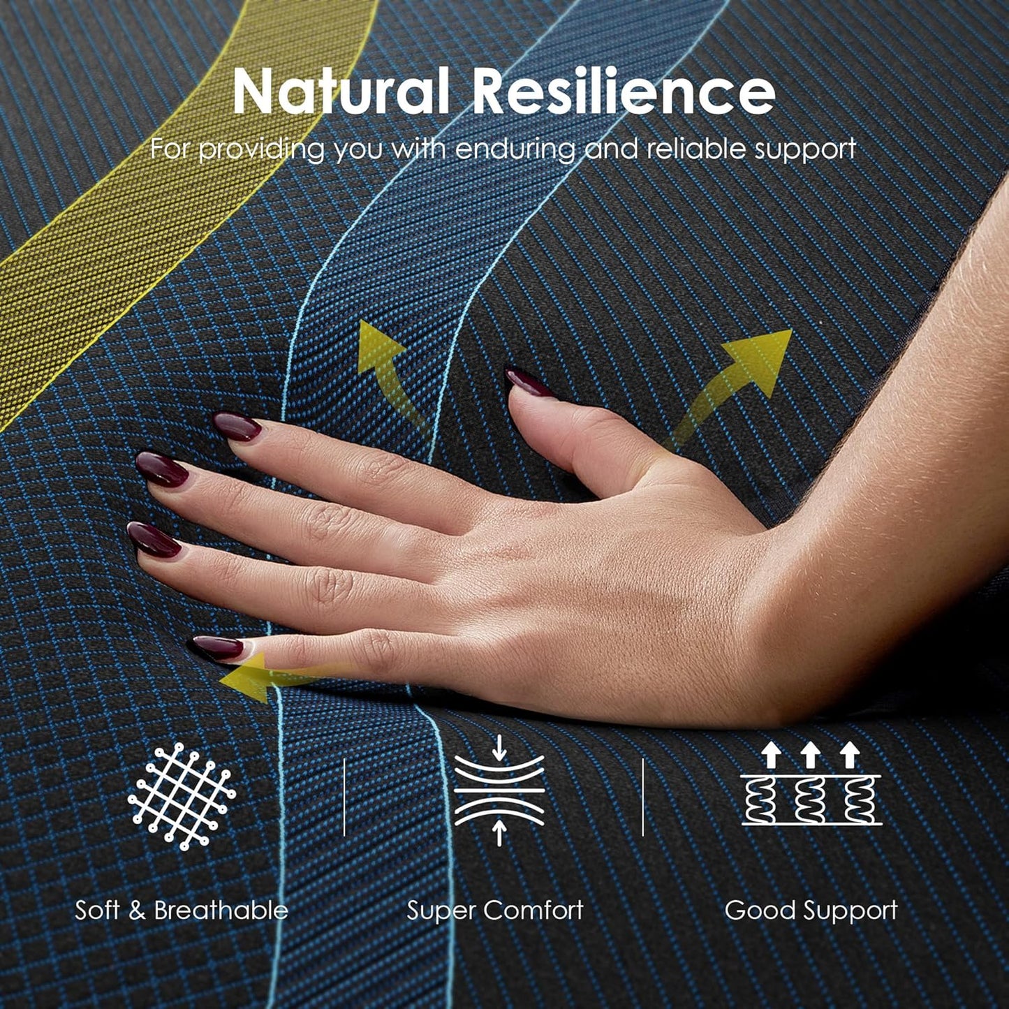 10 inch Twin Mattress Multi-Layer Memory Foam Mattress - Medium Firmness with Bamboo Charcoal & Green Tea Infusion