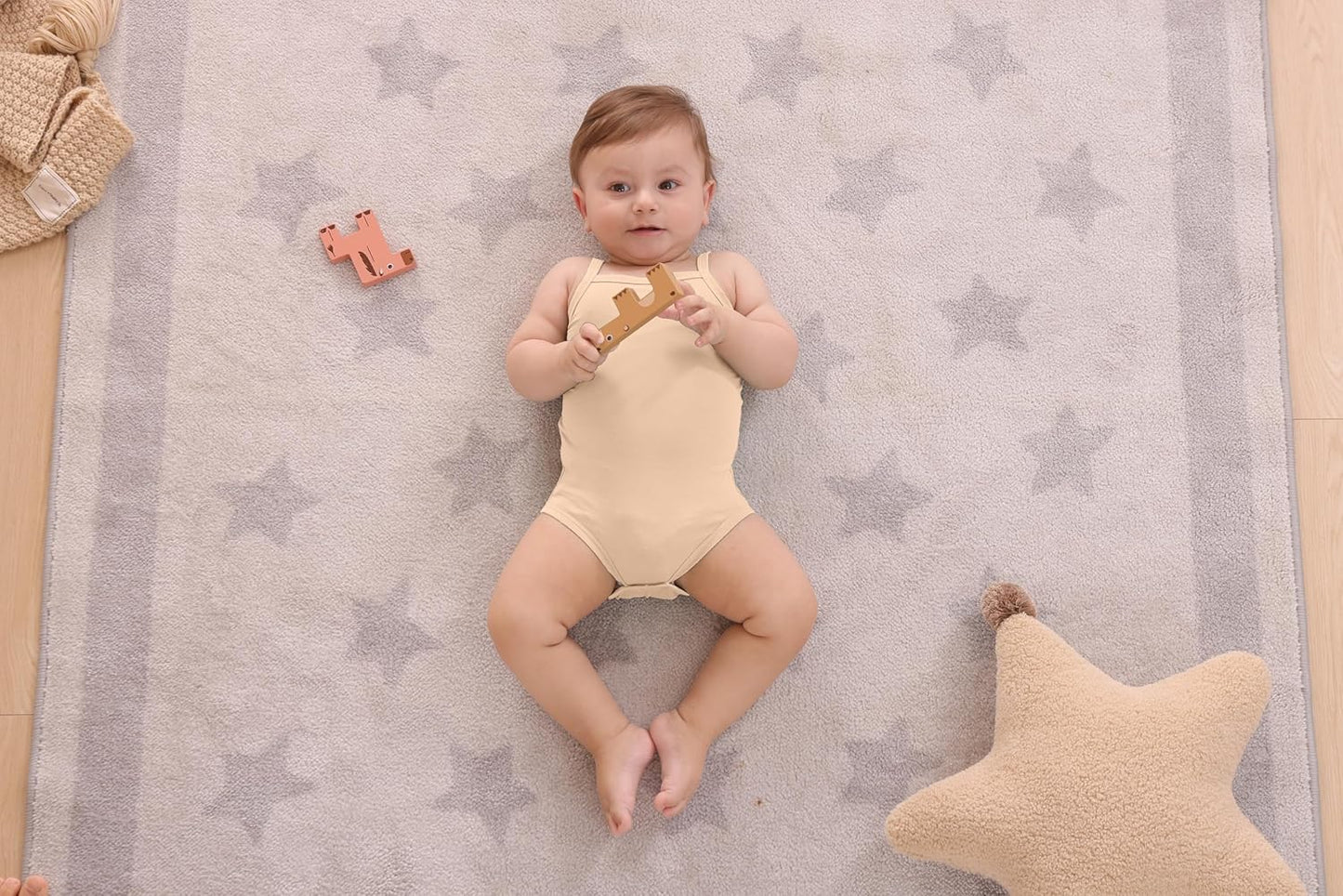 GUISBY Rayon Made from Bamboo Undershirt boy Girl Bodysuit for baby 3-Packs